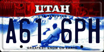 UT license plate A616PH