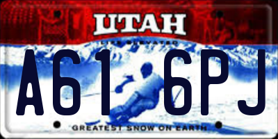 UT license plate A616PJ