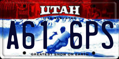 UT license plate A616PS