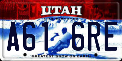 UT license plate A616RE
