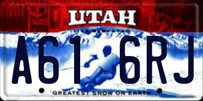UT license plate A616RJ