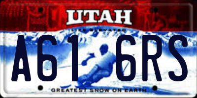 UT license plate A616RS