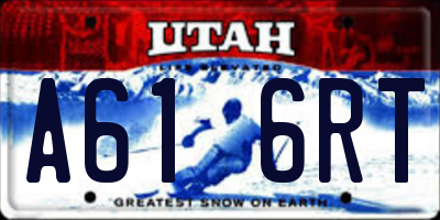 UT license plate A616RT