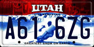 UT license plate A616ZG