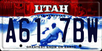 UT license plate A617BW