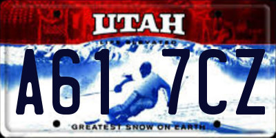 UT license plate A617CZ