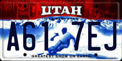 UT license plate A617EJ
