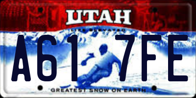 UT license plate A617FE