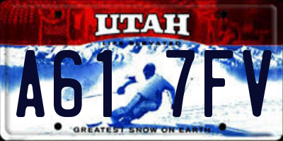 UT license plate A617FV