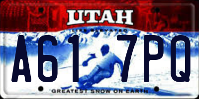 UT license plate A617PQ