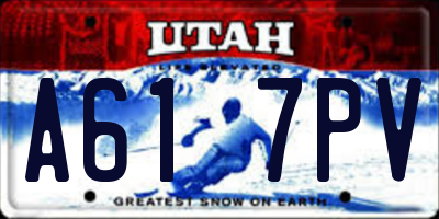 UT license plate A617PV