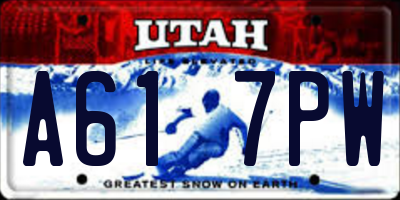 UT license plate A617PW