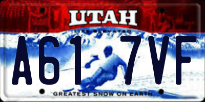 UT license plate A617VF