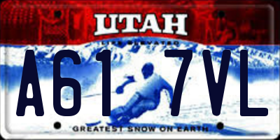 UT license plate A617VL