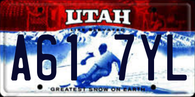 UT license plate A617YL