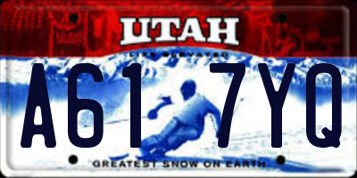 UT license plate A617YQ