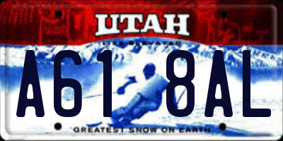UT license plate A618AL