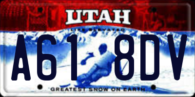 UT license plate A618DV