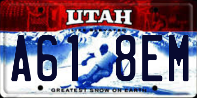 UT license plate A618EM