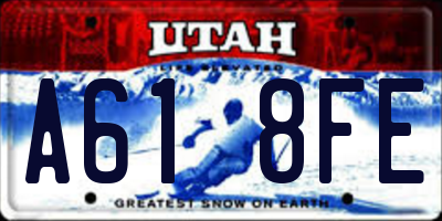 UT license plate A618FE
