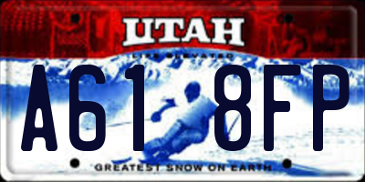 UT license plate A618FP
