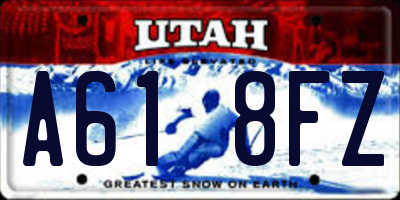 UT license plate A618FZ