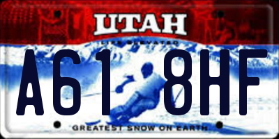 UT license plate A618HF
