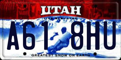 UT license plate A618HU