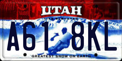 UT license plate A618KL
