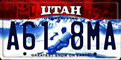 UT license plate A618MA