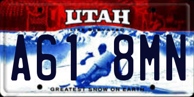 UT license plate A618MN
