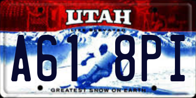 UT license plate A618PI