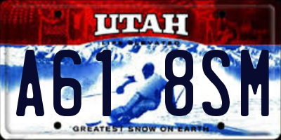 UT license plate A618SM