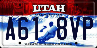 UT license plate A618VP