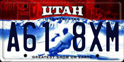 UT license plate A618XM