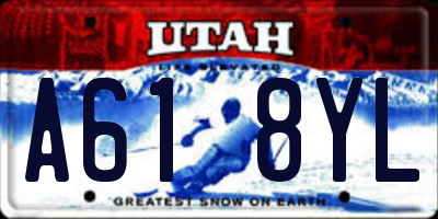 UT license plate A618YL