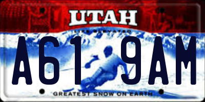 UT license plate A619AM