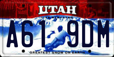 UT license plate A619DM