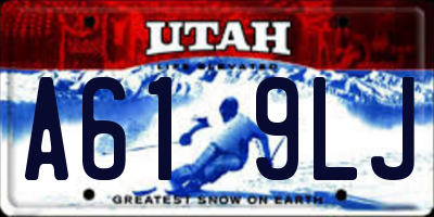 UT license plate A619LJ