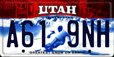UT license plate A619NH