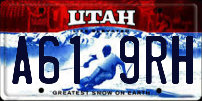 UT license plate A619RH