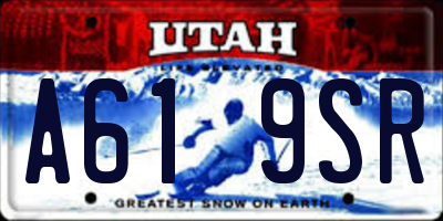 UT license plate A619SR