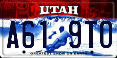 UT license plate A619TO