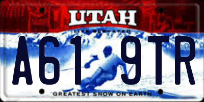 UT license plate A619TR