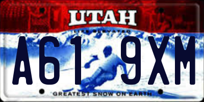 UT license plate A619XM