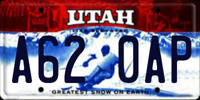 UT license plate A620AP