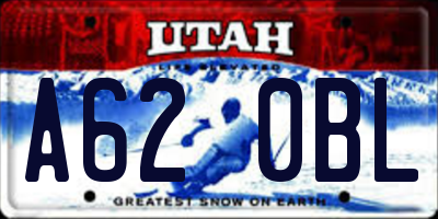UT license plate A620BL