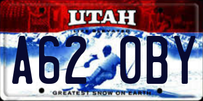 UT license plate A620BY
