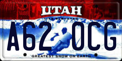 UT license plate A620CG