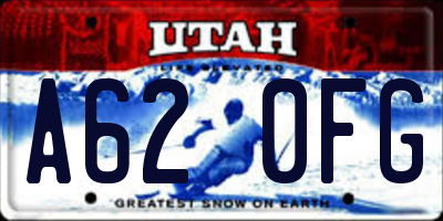 UT license plate A620FG
